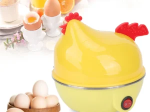 Electric Egg Cooker Chicken Shape Rapid Egg Boiler 7 Egg Capacity Automatic Shut Off Quick Egg Cooker Mini Breakfast Machine