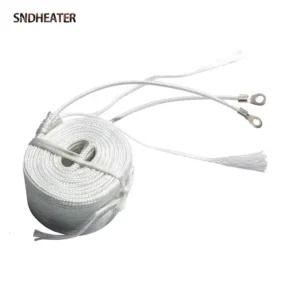 SNDHEATER Glass Fiber Heating Belt 220V Electric Fast Warming Tape 4 Wires 1M 2M 3M 4M 5M 200W 300W for Bucket Barrel Winding
