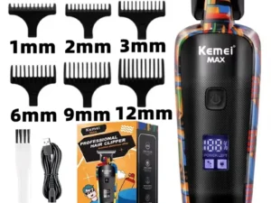 Kemei KM-MAX5090 Electric Hair Clipper Multifunctional Home Hair Trimmer Printing Graffiti Razor USB Men's Electric Shaver