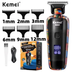Kemei KM-MAX5090 Electric Hair Clipper Multifunctional Home Hair Trimmer Printing Graffiti Razor USB Men's Electric Shaver