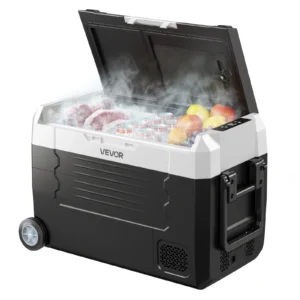 SucceBuy 35L 45L 55L Portable Foldable Handle Car Refrigerator with Wheel -4°F to 68°F Truck Refrigerator with APP Control Compressor Freezer for Camping Picnics Car Home Traval