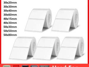 Niimbot 1Roll B1 White Sticker Waterproof Paper Adhesive Label White Anti-Oil For B1 B21 Mini Portable Thermal Printer Tape