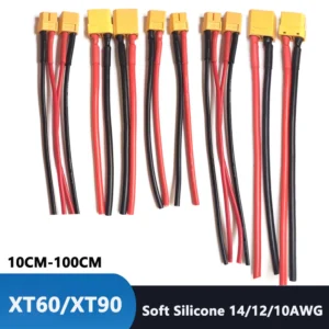 XT60 XT90 Female / Male Plug Battery Parallel Connector with Silicone Flexible Wire14AWG /12AWG/10AWG for RC Lipo Battery Motor