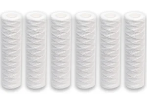 6pcs Universal String Wound Sediment Water Filter Cartridges for Most 10-Inch RO Unit 5 Micron – 10" x 2.5"