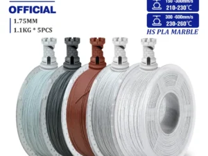 JAYO High Speed Marble PLA Filament 5 Rolls High Speed PLA 3D Printer Filament For FDM Marble-Like Texture 3D Printing Materials
