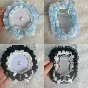Lace bar ji matt decorative card cover bow ribbon pearl photo small card storage display handmade DIY handmade decorative auxili