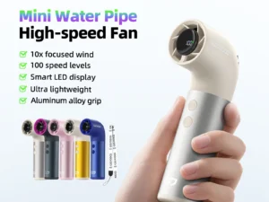 GOOJODOQ Mini 150G Ultra-light Water Pipe High-speed Fan 12M/s Uniquely stylish turbo fan Aluminum alloy handle