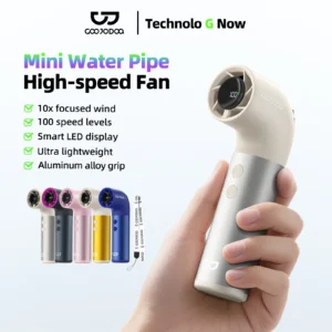GOOJODOQ Mini 150G Ultra-light Water Pipe High-speed Fan 12M/s Uniquely stylish turbo fan Aluminum alloy handle