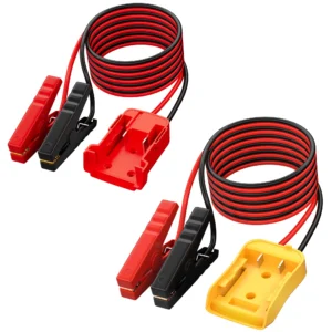 6FT Jumper Cable Clamps with Power Wheel Battery Adapter For 20V Battery Jumper Starter for Car Jump Starting