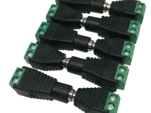 5pairs DC 12V Female And Male Connectors 5.5x2.1mm Power Plug Adapter Jacks Sockets For Signal Color LED Strip Light CCTV Camera