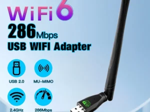 FENVI WIFI 6 USB Adapter AX286 Network Card Dongle 2.4GHz 802.11AX Antenna Signal Reception For Laptop Windows 10 11 Driver Free