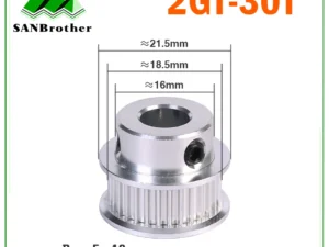 2GT 30 Teeth GT2 Timing Pulley 2M Bore5/6/6.35/7/8/10/12mm For Belt Width 6/10/15mm GT Timing Belt GT2 Pulley Belt 30T