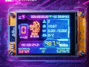 NMMiner NerdMiner V2 Hashrate 980KH/s Lucky Miner ESP32 2.8 inch Smart Display Crypto Solo Lottery Bitcoin ESP32-2432S028R DROOM