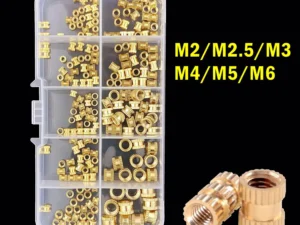 M2 M2.5 M3 M4 M5 M6 Brass Heat Insert Nut Hot Melt Nutinsert Thread Knurled Double Twill Embedment Nuts 3D Printer Accessories