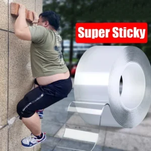5m Double Contact Nano Tape Powerful Extra Strong Sided Adhesive for Kitchen and Bathroom Waterproof and Cleanable Tool