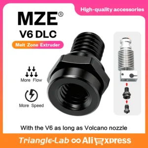 Trianglelab MZE™ DLC V6 Melt Zone Extruder Increase Flow for V6 Nozzle CHC Hotend CHC XL Rapido Hotend Voron 3D Printer
