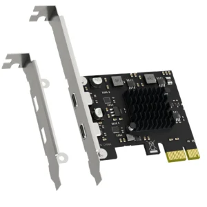 2-Port 10Gb USB 3.1 Gen2 Type-C to PCIE X1 Expansion Card with ASM 3142 Chip