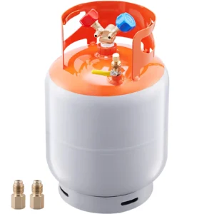 SucceBuy 30 lb Refrigerant Recovery Tank 400 psi Portable Cylinder Tank with Y-Valve for Liquid/Vapor Recovery Can for R22/R134A
