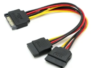SATA II Hard Disk Power 15Pin SATA Male To 2 Female 15Pin Power HDD Splitter High Quality Y 1 To 2 Extension Cable 20CM