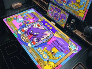 XXL HD Pokemon banknotes Kawaii Japan Anime Mouse Pad PC Accessories Eevee Gamer Keyboard Laptop Gaming Gengar Rubber Desk Mat