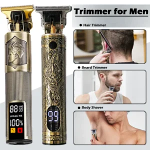 2025 T9 Electric Hair Clipper for Men Beard Shaver Body Trimmer 0mm Precision Barber Machine Dragon Carved Lightweight Design