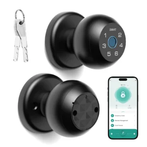 Viladepot Smart Lock Fingerprint, Passcode, App Control, Type-C Emergency Power, Indoor Door Lock
