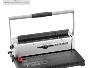 SucceBuy Coil Spiral Binding Machine Manual Book Maker 34-Holes Binding 120 Sheets Punch Binder w/ Adjustable Coil Binding Spine