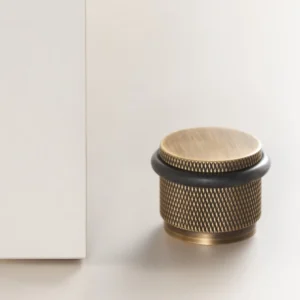 Nurlin Brass Stable New Knurled Door Stopper Gates Stop Adjustable 3cm Height Suitable For Installing Wooden And Cement Flooring