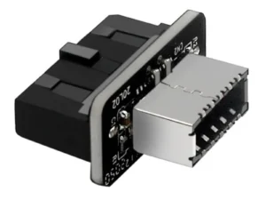 USB 3.0 Type-E Female to 19-Pin Male Adapter for Internal Motherboard Connection - Vertical Header Splitter for Type C