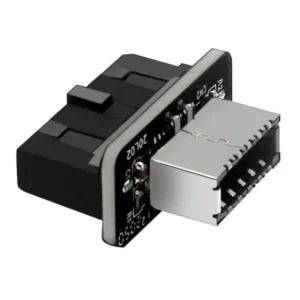 USB 3.0 Type-E Female to 19-Pin Male Adapter for Internal Motherboard Connection - Vertical Header Splitter for Type C