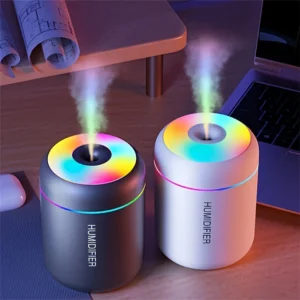 Air humidifier aromatic diffuser aromatherapy spray lamp suitable for automotive household bedroom Colorful atmosphere lights