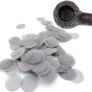 100 Pcs Stainless Steel 304 Smoking Pipe Filters Silvery Screens Mesh Net Tobacco Smoking Combustion-supporting Accessor