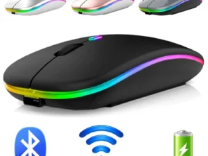 Wireless Bluetooth Mouse 2.4G Dual Modes Rechargeable Mice RGB Ergonomic Silent Click Mouse For PC Computer iPad Laptops 3600DPI