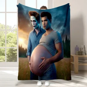 Twilight Saga Edward Bella Throw Blanket - Soft Flannel for Couch, Bed, Office, Camping, Gift for Fans