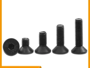 JUIDINTO 2-50pcs Flat Head Allen Screw M2 M2.5 M3 M4 M5 M6 M8 12.9 Carbon Steel Hex Socket Flat Head Screw Bolt for Furniture