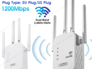 Dual-Band 2.4G 5G WiFi Repeater Signal Booster WiFi Extender 802.11bgn Gigabit Router with WPS EU/US Plug Type WiFi Amplifier