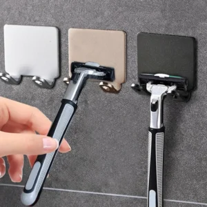 Bathroom Stainless Steel Razor Holder Storage Hook Wall Men Shaving Shaver Shelf Punch Free Razor Rack Accessories Organization