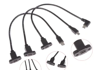 USB 3.1 Type C Micro Usb2.0 With Panel Mount Screw Extension Cable Cord USB C Male To Female Extending Wire Extender Data Cord