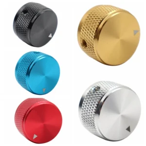 1pc/2pc Aluminium Guitar Metal Knobs 6mm Metal Pot Knobs with Indicator and Set Screw for Guitar/Bass/Audio Equipments