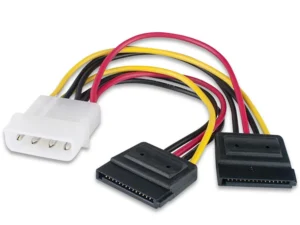 IDE Molex 4 pin to 2 x SATA Power Cable Serial ATA Y Splitter Hard Driver Dual Extension Cord Adapter Connector