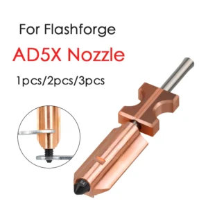 New Upgrade For Flashforge AD5X Nozzle Hardened 0.4mm Adverturer Ad5x Flashforge Extruder Ad5x Hotend 3D Printer Accessories