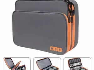 Multi Layer Cable Storage Bag, Electronic Accessories Organizer, Portable Travel Cable Organizer Case for iPad cable Charger