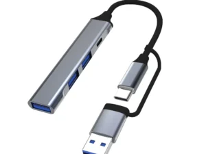 Aluminum 4 in 1 USB C Hub, USB 3.0 Extender with 3 X USB 2.0 and 1 USB C Port, USB Splitter Distributor