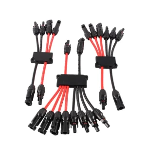 Solar Parallel Connectors 2 To 4/6/8 Y Branch 10AWG Solar Panel Branch Extender Solar Cable Splitter for Parallel Connection