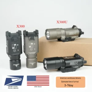 US Warehouse Metal SF X300 X300U Ultra Pistol Scout Light Tactical Rifle Airsoft Hunting Weapon Flashlight for 20mm Rail