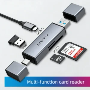 4 in 1 Card Reader USB&USB C to SD MicroSD TF Thunderbolt 3 for PC Laptop Accessories Smart Memory Cardreader SD Card Adapter