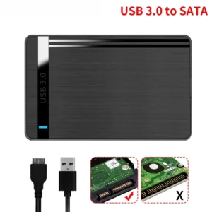 2.5 inch HDD Case SATA to USB 3.0 HDD Enclosure 3TB Hard Drive Disk SSD Case Adapter 5Gbps Mobile External HDD Box for PC Laptop