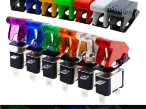 Auto Car Boat Truck Illuminated Led Toggle Switch With Safety Aircraft Flip Up Cover Guard Red Blue Green Yellow White 12V20A