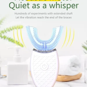 Intelligent U-Type Toothbrush 360 Degrees Sonic Electric Automatic with USB Charge Waterproof Silicon Head for Oral Care