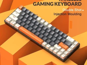 RK68 60% Wireless Mechanical Keyboard, Bluetooth 5.0/2.4GHz with Dual Mode 2-in-1 Receiver, 68-Key Hot-Swappable Gaming Keyboard